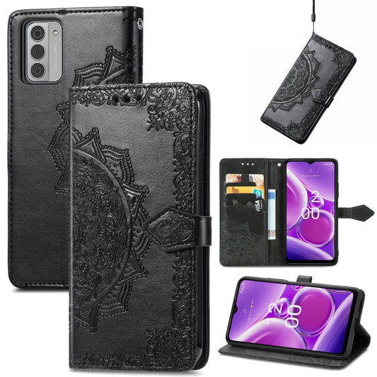 For Nokia G42 Mandala Flower Embossed Leather Phone Case(Black) - Nokia Cases by buy2fix | Online Shopping UK | buy2fix