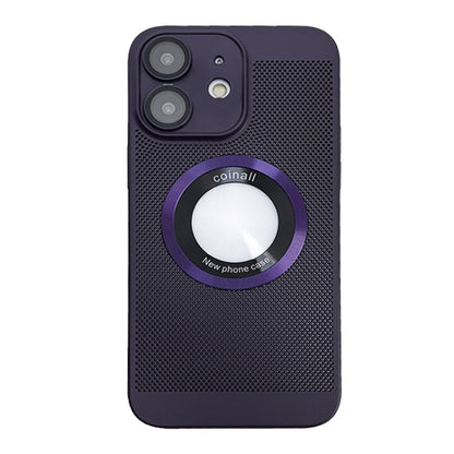 For iPhone 12 Cooling MagSafe Magnifier Phone Case(Purple) by buy2fix