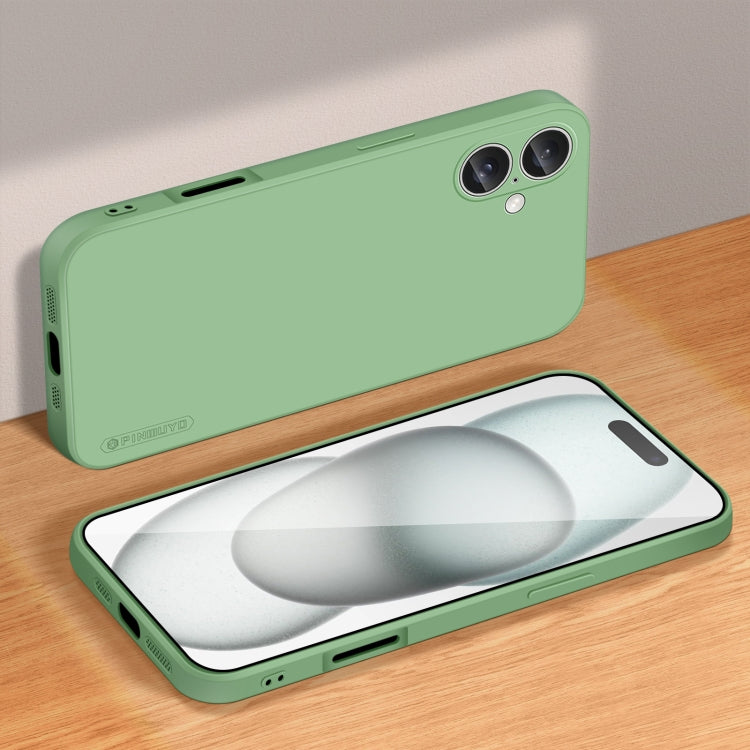 For iPhone 16 Plus PINWUYO Sense Series Liquid Silicone TPU Phone Case(Green) - iPhone 16 Plus Cases by PINWUYO | Online Shopping UK | buy2fix