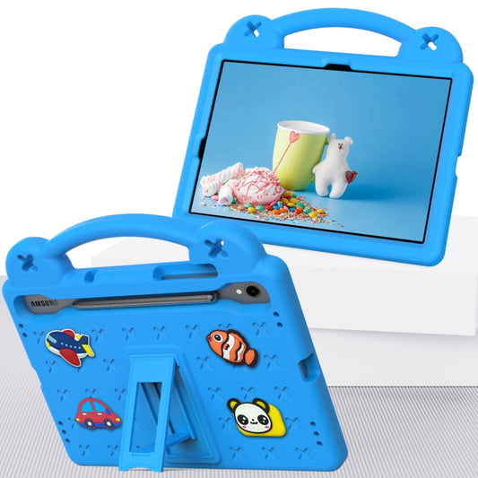 For Samsung Galaxy Tab S9 X710/X716B Handle Kickstand Children EVA Shockproof Tablet Case(Sky Blue) by buy2fix