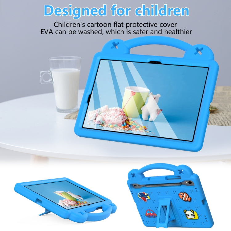 For Samsung Galaxy Tab S9 X710/X716B Handle Kickstand Children EVA Shockproof Tablet Case(Sky Blue) - Galaxy Tab S9 Cases by buy2fix | Online Shopping UK | buy2fix