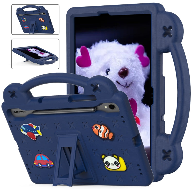 For Samsung Galaxy Tab S7 T870 Handle Kickstand Children EVA Shockproof Tablet Case(Navy Blue) - Galaxy Tab S7 by buy2fix | Online Shopping UK | buy2fix