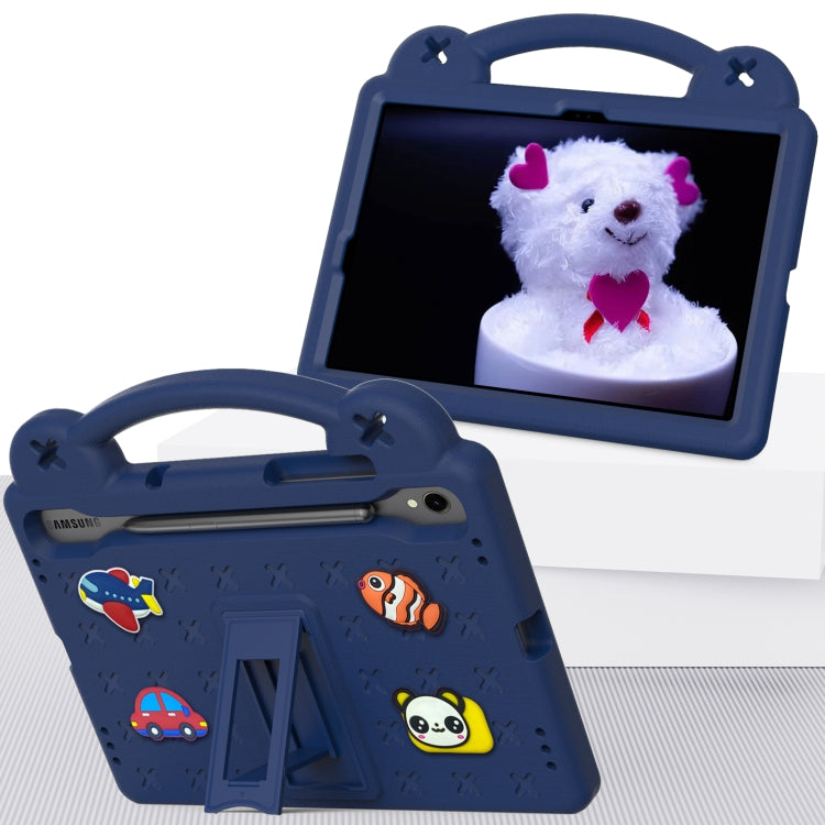 For Samsung Galaxy Tab S7 T870 Handle Kickstand Children EVA Shockproof Tablet Case(Navy Blue) - Galaxy Tab S7 by buy2fix | Online Shopping UK | buy2fix