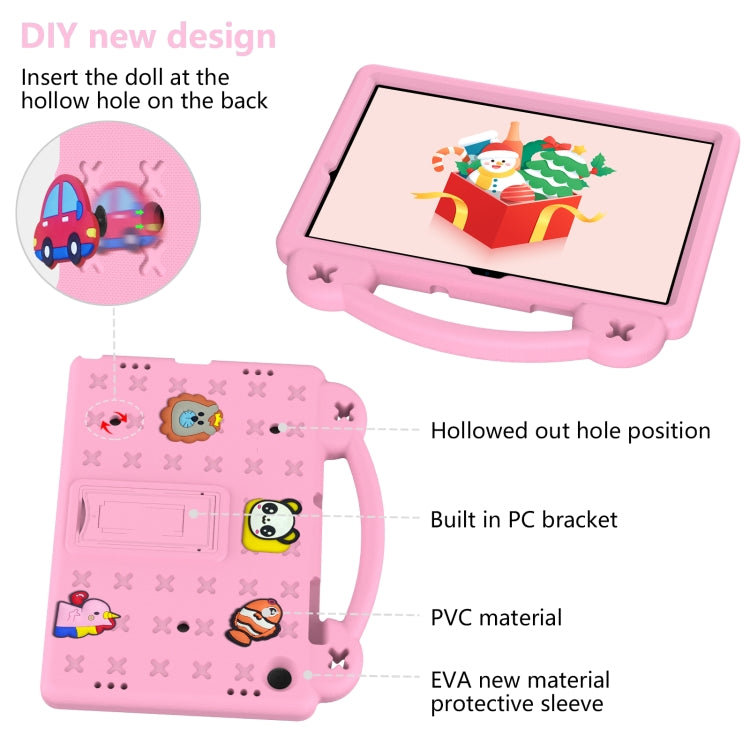 For Samsung Galaxy Tab A9+ X216B Handle Kickstand Children EVA Shockproof Tablet Case(Pink) - Galaxy Tab A9+ by buy2fix | Online Shopping UK | buy2fix