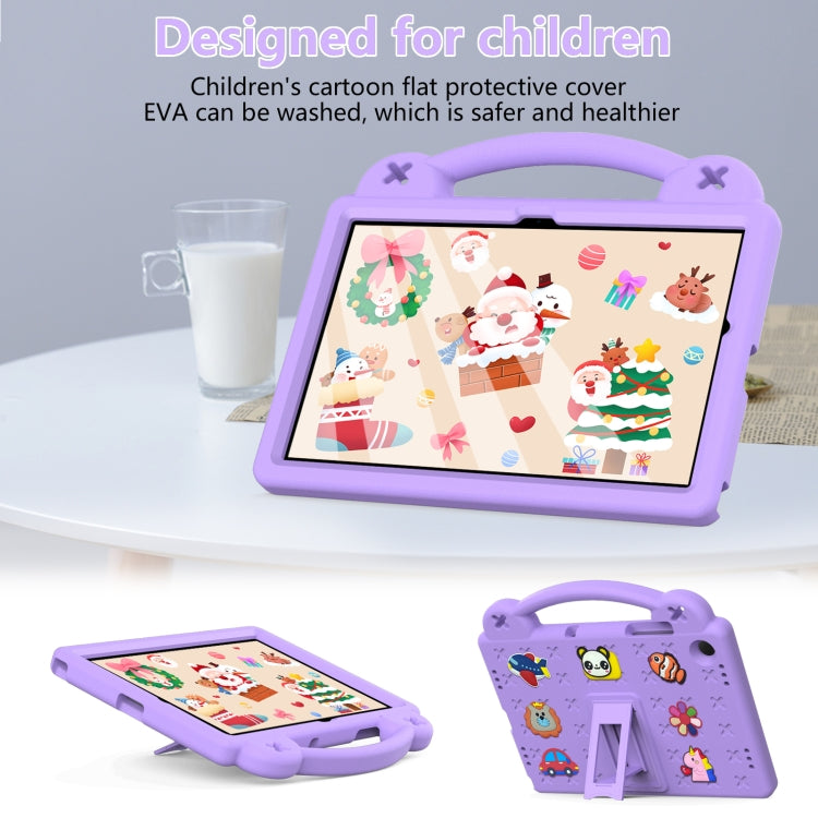 For Samsung Galaxy Tab A9+ X216B Handle Kickstand Children EVA Shockproof Tablet Case(Light Purple) - Galaxy Tab A9+ by buy2fix | Online Shopping UK | buy2fix