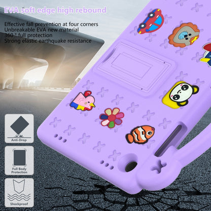 For Samsung Galaxy Tab A9+ X216B Handle Kickstand Children EVA Shockproof Tablet Case(Light Purple) - Galaxy Tab A9+ by buy2fix | Online Shopping UK | buy2fix