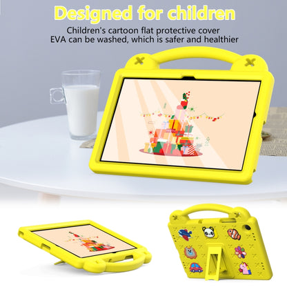 For Samsung Galaxy Tab A9+ X216B Handle Kickstand Children EVA Shockproof Tablet Case(Yellow) - Galaxy Tab A9+ by buy2fix | Online Shopping UK | buy2fix