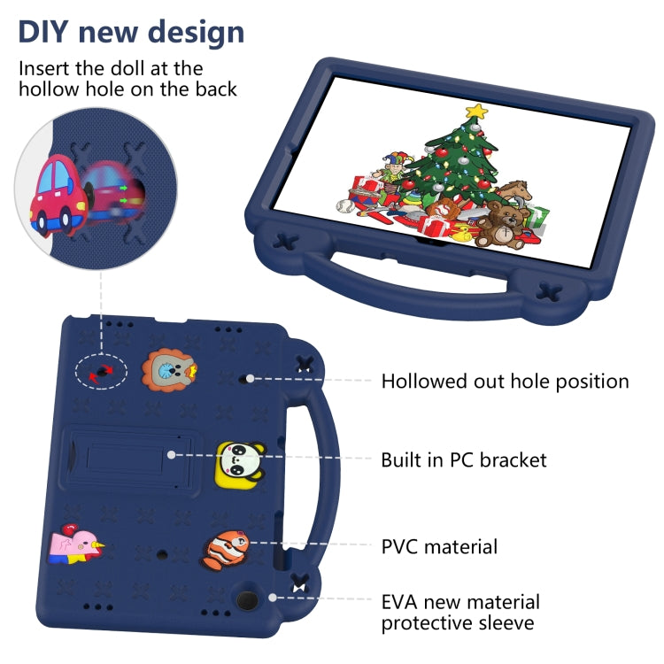 For Samsung Galaxy Tab A9+ X216B Handle Kickstand Children EVA Shockproof Tablet Case(Navy Blue) - Galaxy Tab A9+ by buy2fix | Online Shopping UK | buy2fix