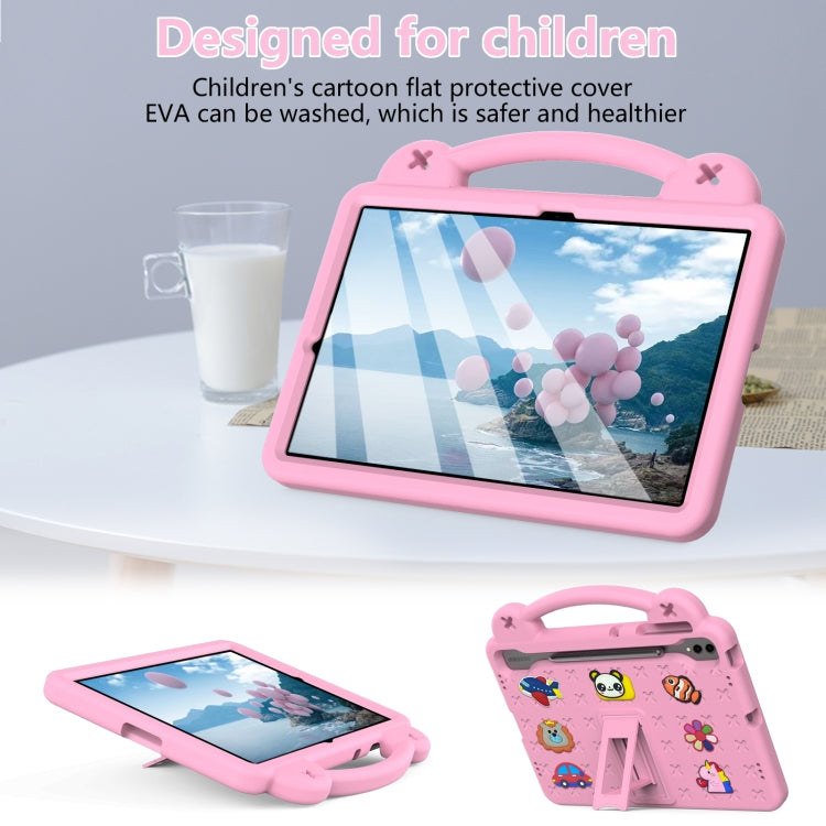 For Samsung Galaxy Tab S9+ 12.4 X810 Handle Kickstand Children EVA Shockproof Tablet Case(Pink) - Galaxy Tab S9+ Cases by buy2fix | Online Shopping UK | buy2fix