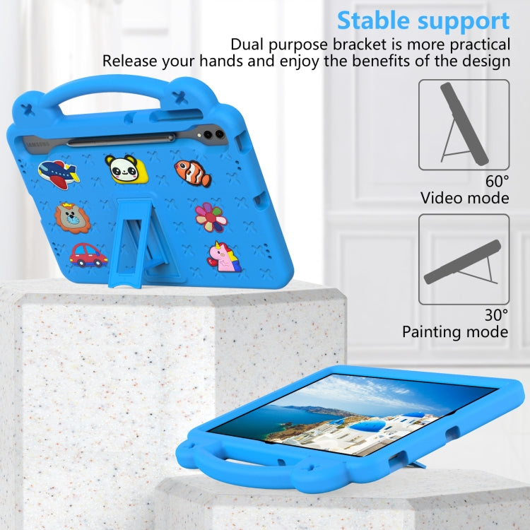 For Samsung Galaxy Tab S9+ 12.4 X810 Handle Kickstand Children EVA Shockproof Tablet Case(Sky Blue) - Galaxy Tab S9+ Cases by buy2fix | Online Shopping UK | buy2fix