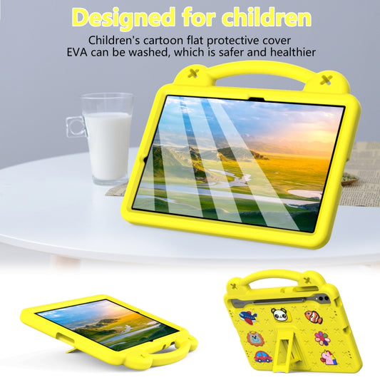For Samsung Galaxy Tab S9+ 12.4 X810 Handle Kickstand Children EVA Shockproof Tablet Case(Yellow) by buy2fix