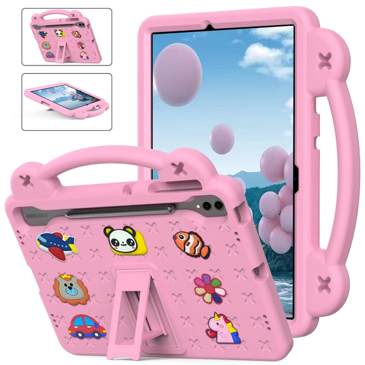 For Samsung Galaxy S7 FE 12.4 T730 / T736 Handle Kickstand Children EVA Shockproof Tablet Case(Pink) - Galaxy Tab S7 FE by buy2fix | Online Shopping UK | buy2fix