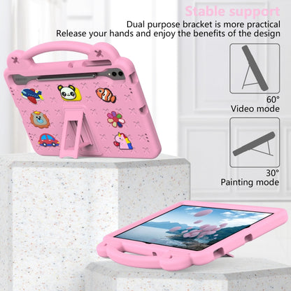 For Samsung Galaxy S7 FE 12.4 T730 / T736 Handle Kickstand Children EVA Shockproof Tablet Case(Pink) - Galaxy Tab S7 FE by buy2fix | Online Shopping UK | buy2fix
