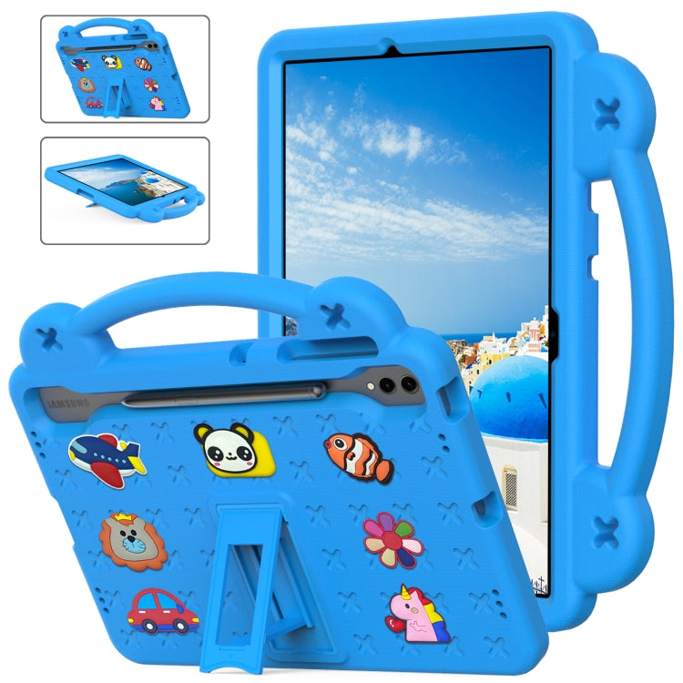 For Samsung Galaxy Tab S8+ 12.4 X800/X806 Handle Kickstand Children EVA Shockproof Tablet Case(Sky Blue) by buy2fix