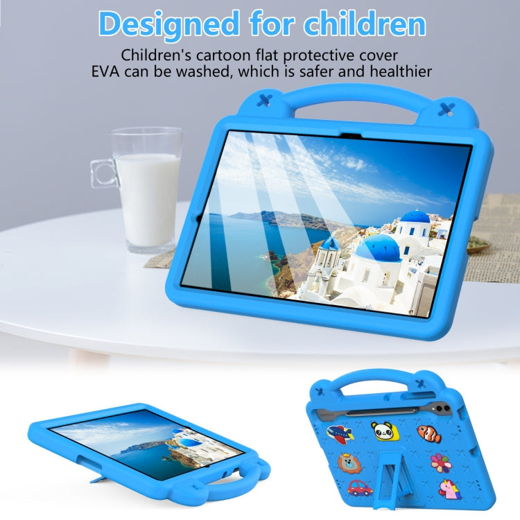 For Samsung Galaxy Tab S8+ 12.4 X800/X806 Handle Kickstand Children EVA Shockproof Tablet Case(Sky Blue) by buy2fix