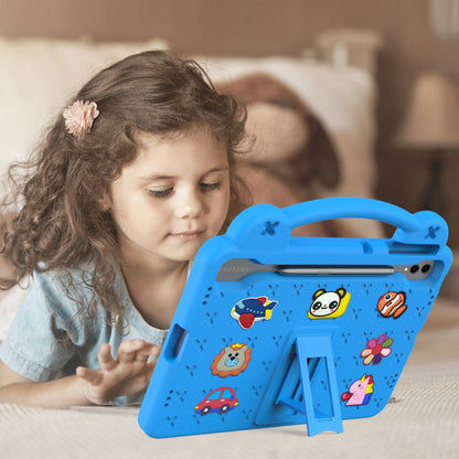 For Samsung Galaxy Tab S8+ 12.4 X800/X806 Handle Kickstand Children EVA Shockproof Tablet Case(Sky Blue) by buy2fix