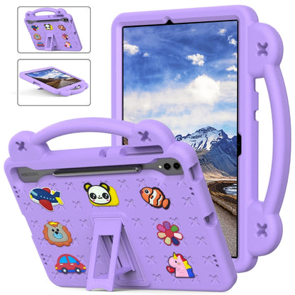 For Samsung Galaxy Tab S8+ 12.4 X800/X806 Handle Kickstand Children EVA Shockproof Tablet Case(Light Purple) by buy2fix