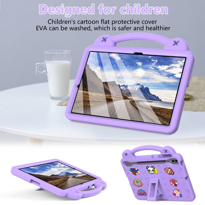 For Samsung Galaxy Tab S8+ 12.4 X800/X806 Handle Kickstand Children EVA Shockproof Tablet Case(Light Purple) by buy2fix