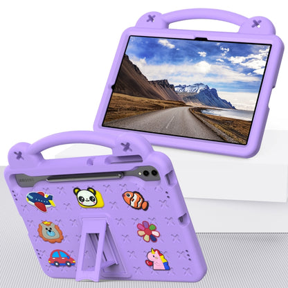 For Samsung Galaxy Tab S8+ 12.4 X800/X806 Handle Kickstand Children EVA Shockproof Tablet Case(Light Purple) by buy2fix