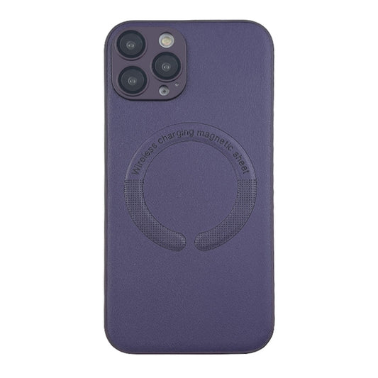 For iPhone 14 Pro Max MagSafe Leather All-inclusive TPU Shockproof Phone Case(Purple) - iPhone 14 Pro Max Cases by buy2fix | Online Shopping UK | buy2fix