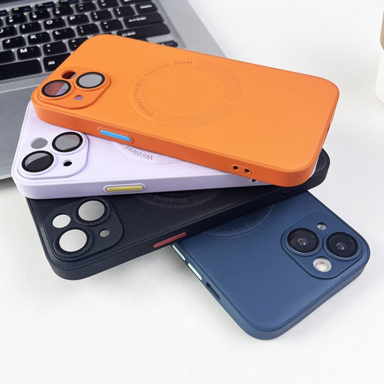 For iPhone 13 Leather All-inclusive MagSafe TPU Phone Case(Blue) by buy2fix