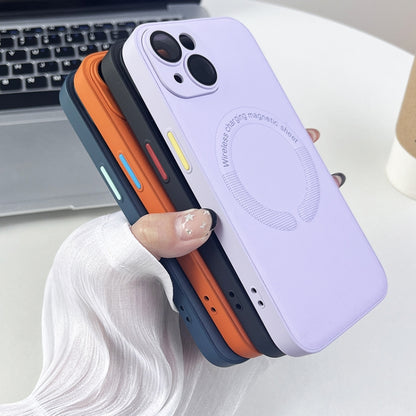 For iPhone 13 Leather All-inclusive MagSafe TPU Phone Case(Blue) by buy2fix