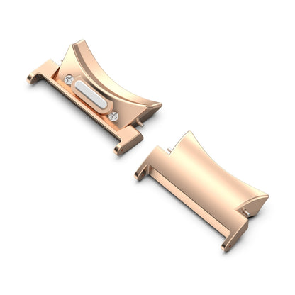 For Samsung Galaxy Watch6 / 6 Classic 20mm 1 Pair Button Style Curved Metal Watch Band Connector(Rose Gold) - Other Parts by buy2fix | Online Shopping UK | buy2fix