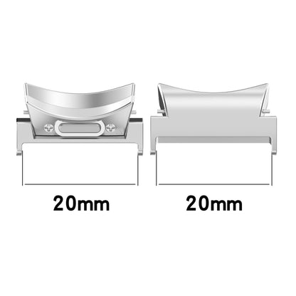 For Samsung Galaxy Watch4 / 4 Classic 46mm 20mm 1 Pair Button Style Curved Metal Watch Band Connector(Gold) - Other Parts by buy2fix | Online Shopping UK | buy2fix