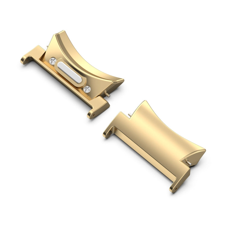For Samsung Galaxy Watch6 / 6 Classic 22mm 1 Pair Button Style Curved Metal Watch Band Connector(Gold) - Other Parts by buy2fix | Online Shopping UK | buy2fix