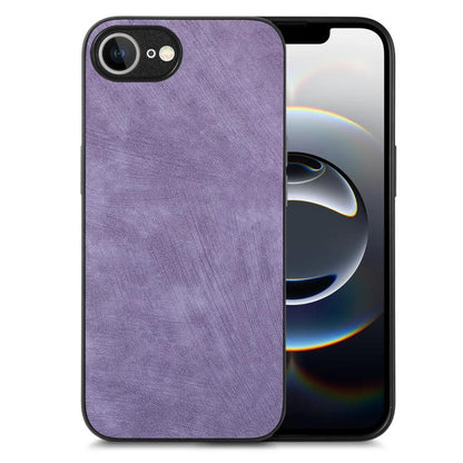 For iPhone 16e Vintage Leather PC Back Cover Phone Case(Purple) - iPhone 16e Cases by buy2fix | Online Shopping UK | buy2fix