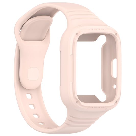 For Redmi Watch 3 Active Integrated Fully Enclosed Silicone Watch Band(Pink) by buy2fix