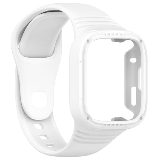 For Redmi Watch 3 Integrated Fully Enclosed Silicone Watch Band(White) by buy2fix