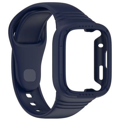 For Redmi Watch 3 Integrated Fully Enclosed Silicone Watch Band(Ink Blue) - Watch Bands by buy2fix | Online Shopping UK | buy2fix