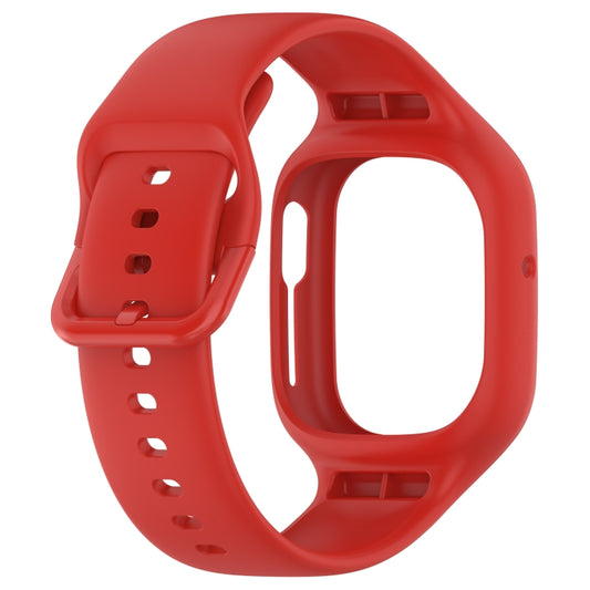 For Honor Watch 4 Integrated Fully Enclosed Silicone Watch Band(Red) by buy2fix