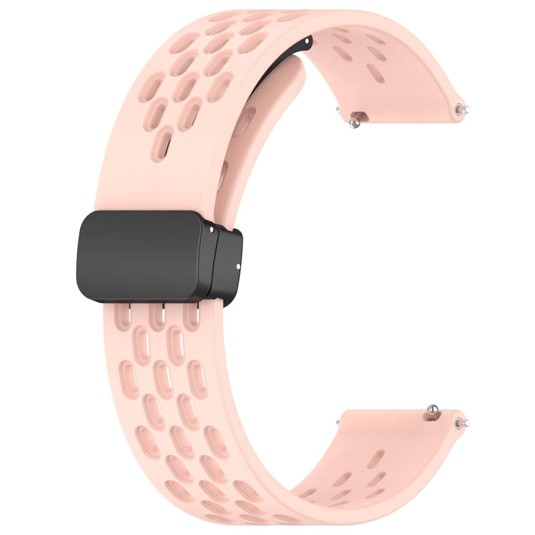 For Amazfit GTS 2 Mini 20mm Folding Magnetic Clasp Silicone Watch Band(Pink) - Watch Bands by buy2fix | Online Shopping UK | buy2fix