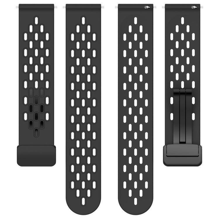 For Honor Watch GS Pro 22mm Folding Magnetic Clasp Silicone Watch Band(Dark Green) by buy2fix