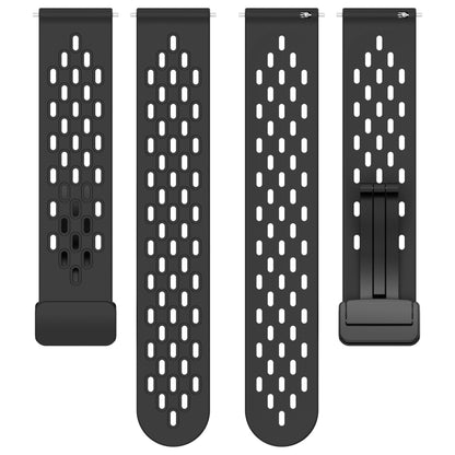 For Honor Watch GS Pro 22mm Folding Magnetic Clasp Silicone Watch Band(Dark Green) by buy2fix