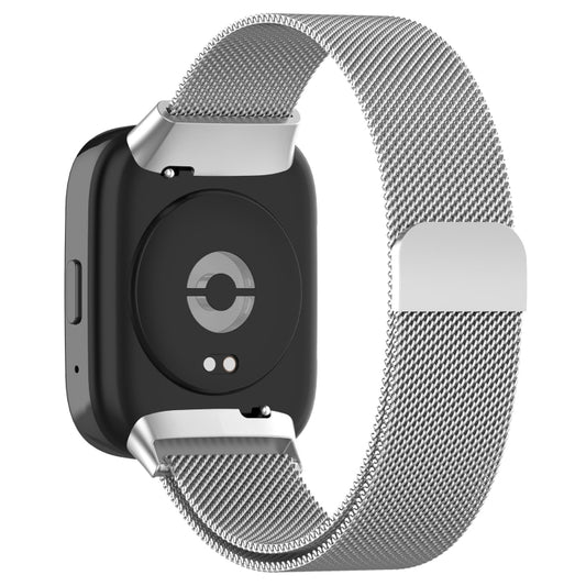 For Redmi Watch 3 Active Milan Magnetic Steel Mesh Watch Band(Silver) by buy2fix