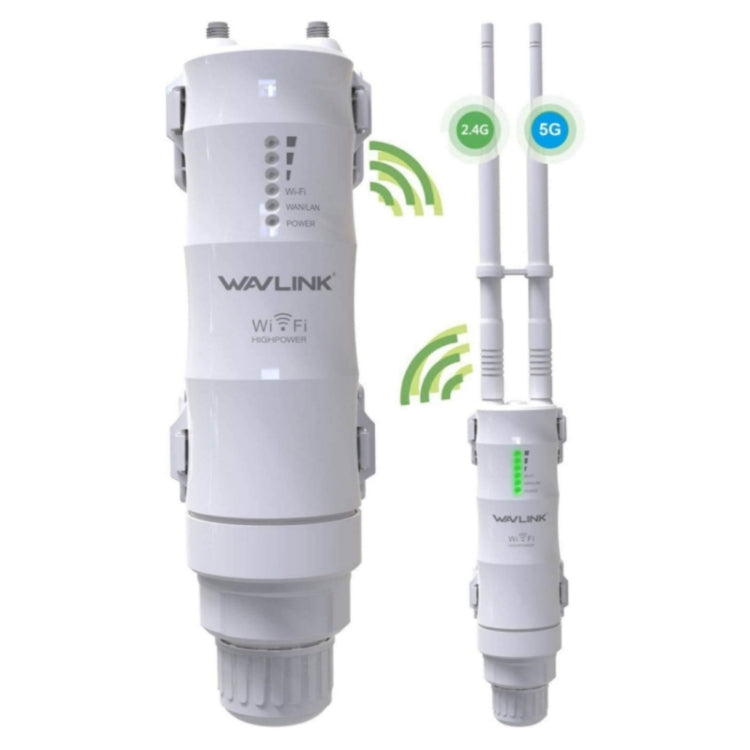 WAVLINK WN570HA1 Weatherproof 2.4+5GHz 600Mbps Outdoor WiFi Range Router Extender, Plug:AU Plug - Wireless Routers by WAVLINK | Online Shopping UK | buy2fix