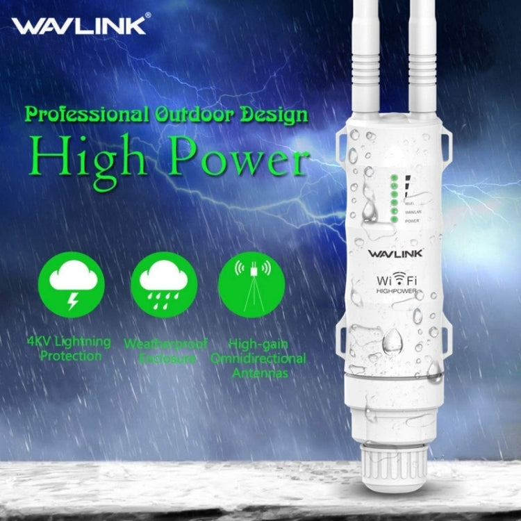 WAVLINK WN570HA1 Weatherproof 2.4+5GHz 600Mbps Outdoor WiFi Range Router Extender, Plug:US Plug - Wireless Routers by WAVLINK | Online Shopping UK | buy2fix