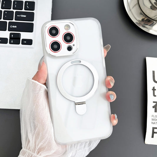 For iPhone 14 Pro Yashi MagSafe Magnetic Holder Phone Case(Transparent) - iPhone 14 Pro Cases by buy2fix | Online Shopping UK | buy2fix