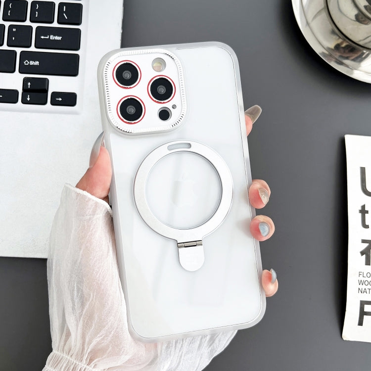 For iPhone 15 Pro Max Yashi MagSafe Magnetic Holder Phone Case(Transparent) - iPhone 15 Pro Max Cases by buy2fix | Online Shopping UK | buy2fix