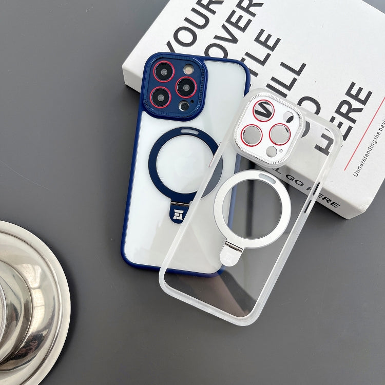 For iPhone 15 Pro Max Yashi MagSafe Magnetic Holder Phone Case(Transparent) - iPhone 15 Pro Max Cases by buy2fix | Online Shopping UK | buy2fix