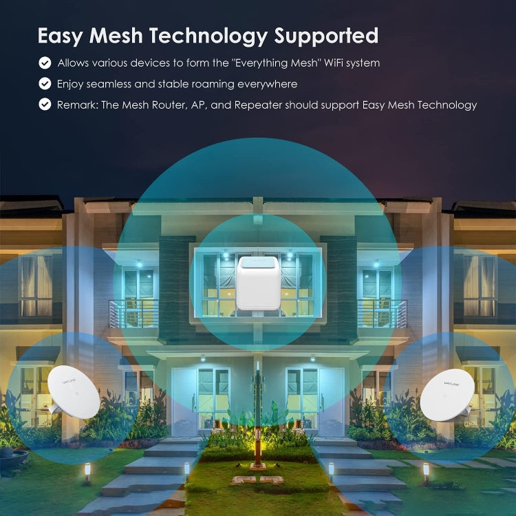 WAVLINK WN535M1 WiFi Wireless Routers 11AC AC1200 Mesh Wireless Repeater Signal Extender, Plug:AU Plug by WAVLINK