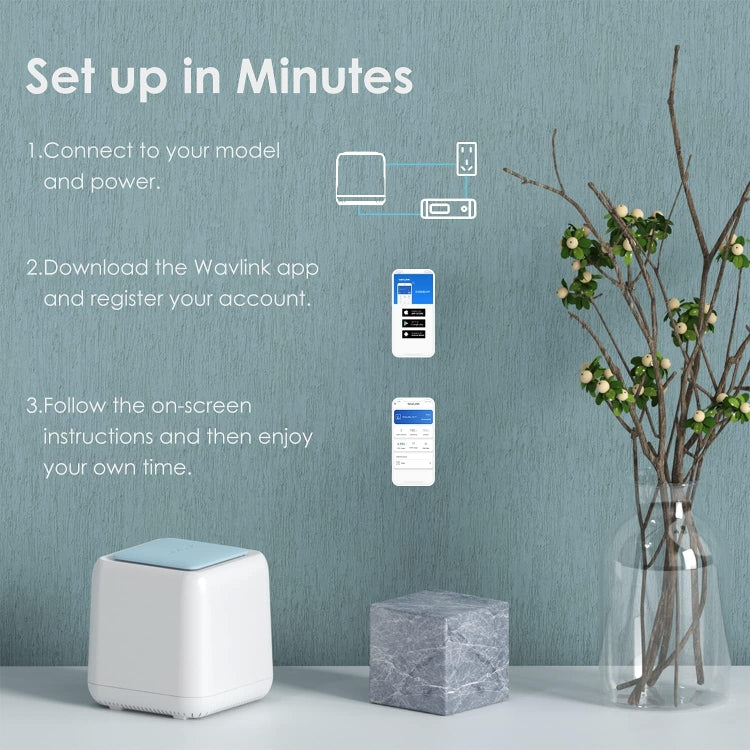 WAVLINK WN535M1 WiFi Wireless Routers 11AC AC1200 Mesh Wireless Repeater Signal Extender, Plug:AU Plug by WAVLINK