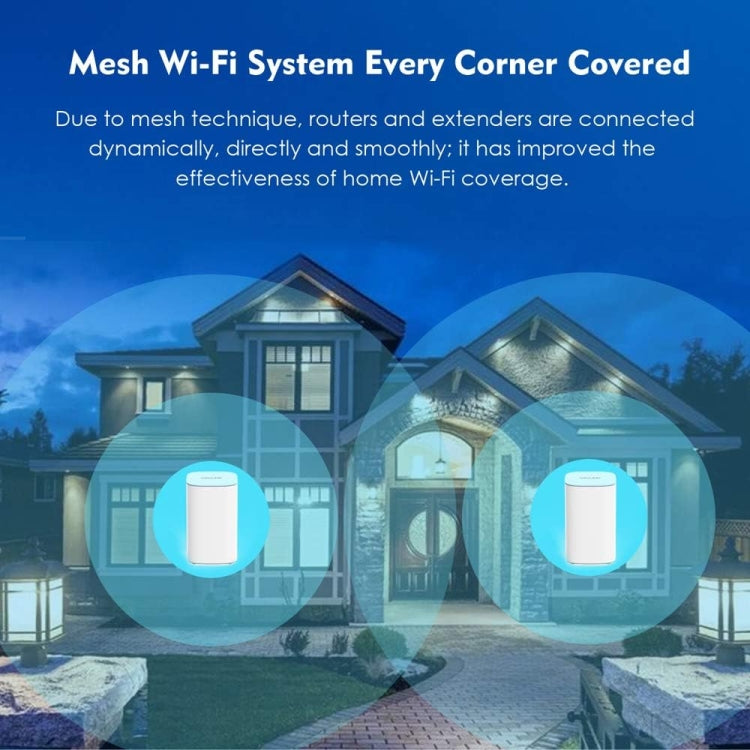 WAVLINK WN551K2 2pcs AC3000 WiFi Wireless Repeater Built-in Antenna Tri-Band Mesh Wireless Router, Plug:US Plug - Wireless Routers by WAVLINK | Online Shopping UK | buy2fix