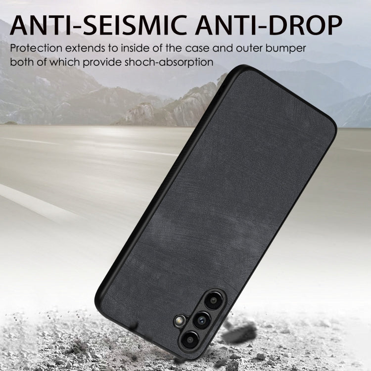 For Samsung Galaxy Note20 Vintage Leather PC Back Cover Phone Case(Black) by buy2fix