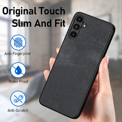 For Samsung Galaxy Note20 Vintage Leather PC Back Cover Phone Case(Black) by buy2fix