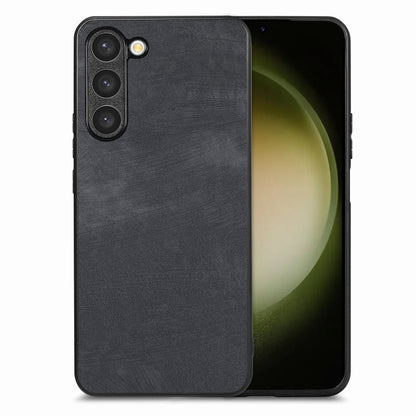 For Samsung Galaxy S25 5G Vintage Leather PC Back Cover Phone Case(Black) by buy2fix