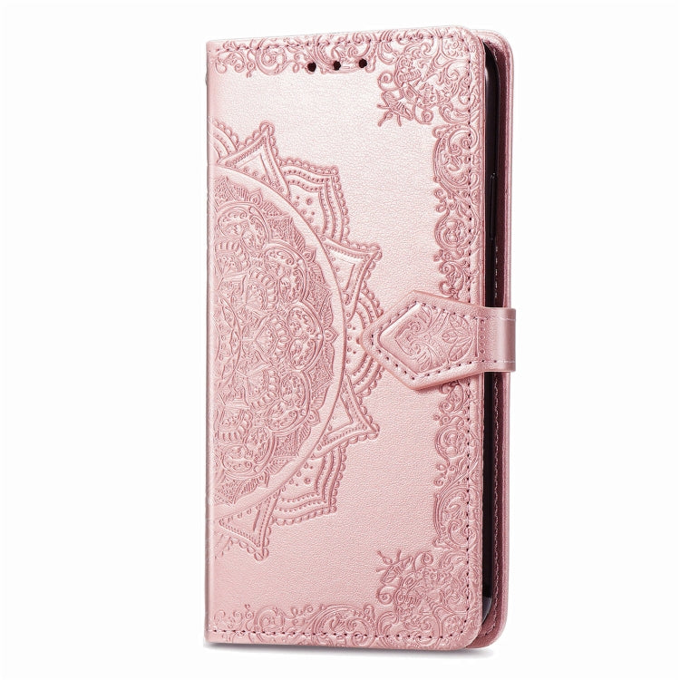 For Samsung Galaxy C55 Mandala Flower Embossed Leather Phone Case(Rose Gold) - Galaxy Phone Cases by buy2fix | Online Shopping UK | buy2fix